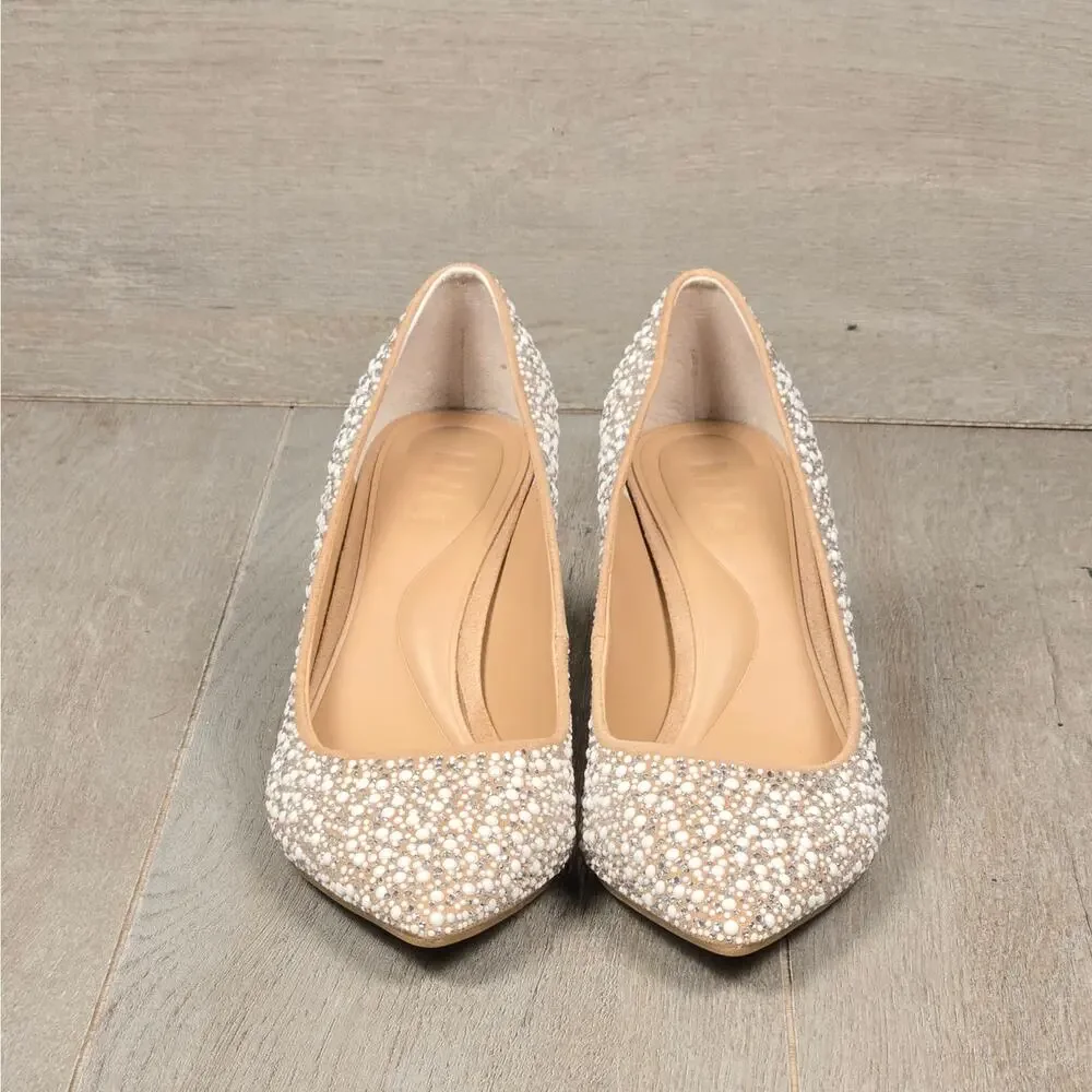 I.N.C. Zitah Pearl and sequin embellished Heels embellished Heels 6 NEW with Box